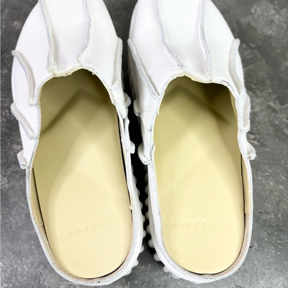 4CCCCEES waffo mules free people size EU 40 leather white new US 9.5 - Picture 6 of 9